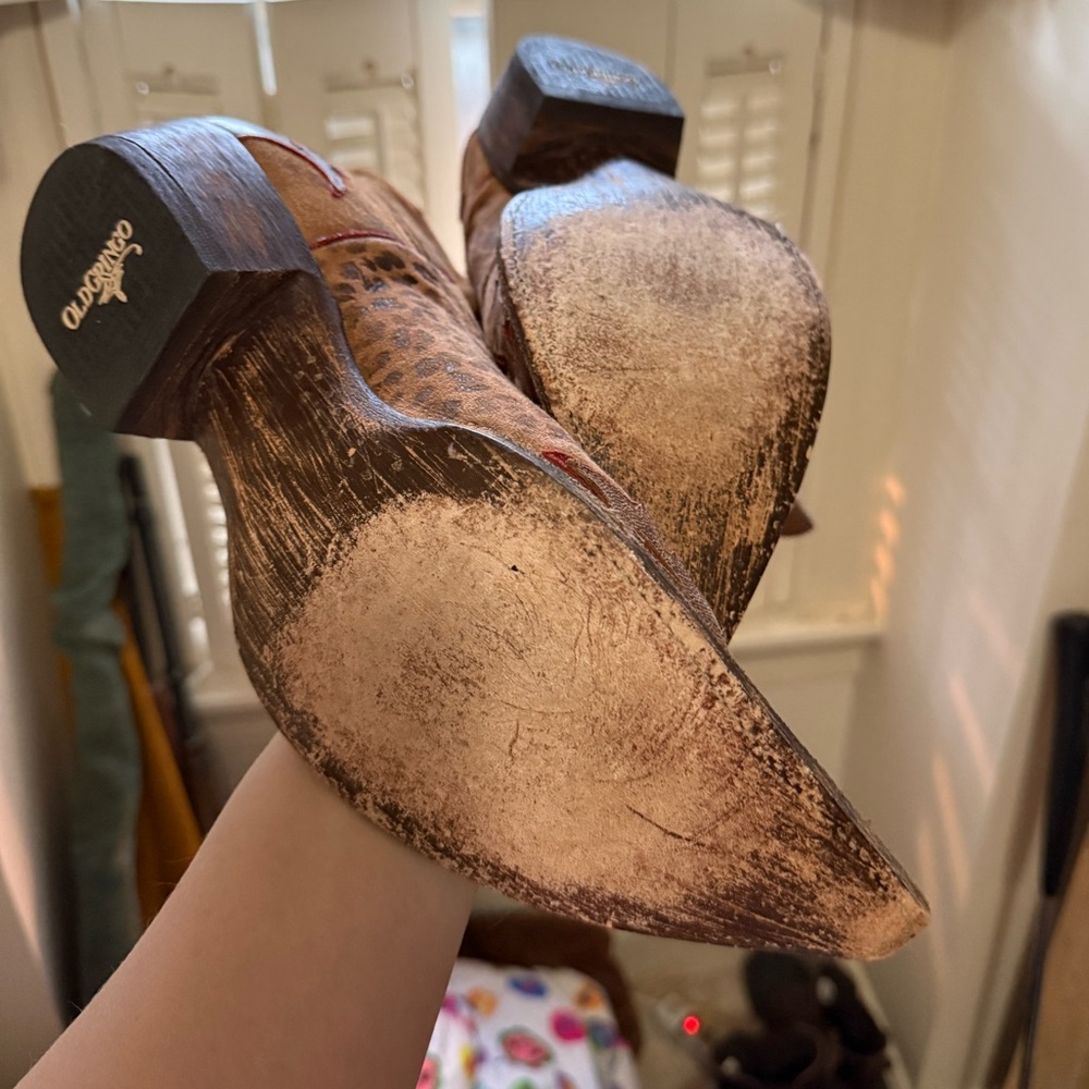 Old Gringo Leopardito Cowboy Boots Sz 10.5 - Picture 7 of 9